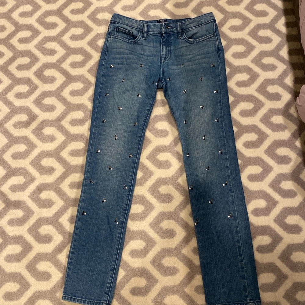 Girls rhinestone skinny jeans